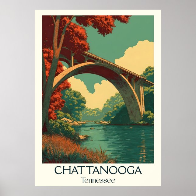 Chattanooga Tennessee Arch Bridge Poster (Front)