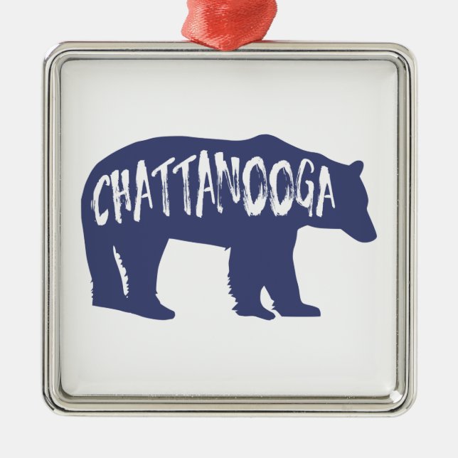 Chattanooga Tennessee Bear Metal Ornament (Front)