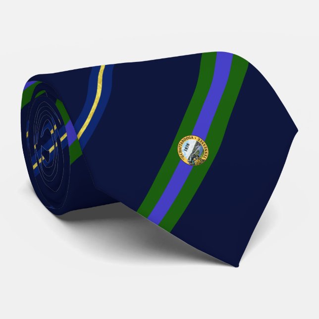 Chattanooga (Tennessee) flag Neck Tie (Rolled)