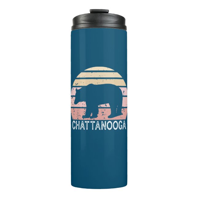 Chattanooga Tennessee Retro Bear Thermal Tumbler (Front)