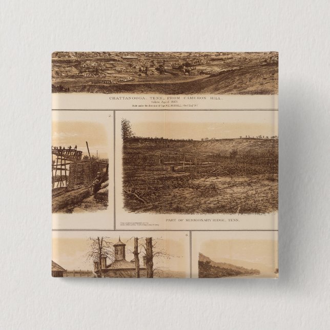 Chattanooga Tennessee River 15 Cm Square Badge (Front)