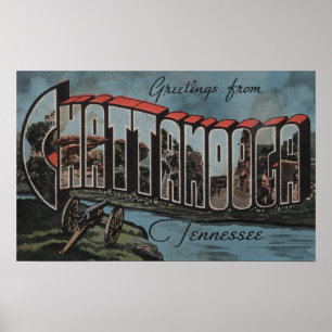 Chattanooga, Tennessee (River Scene) Poster
