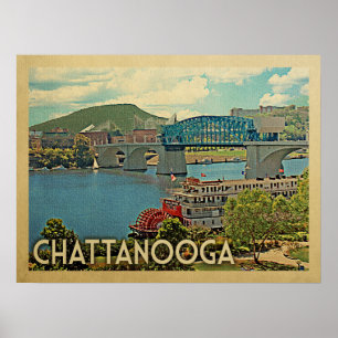Chattanooga Tennessee Vintage Travel Poster