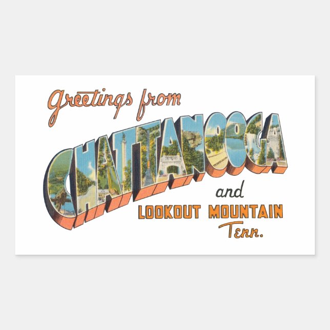 Chattanooga TN Rectangular Sticker (Front)
