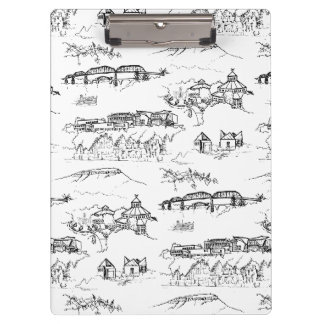 Chattanooga Toile Black and White Clipboard