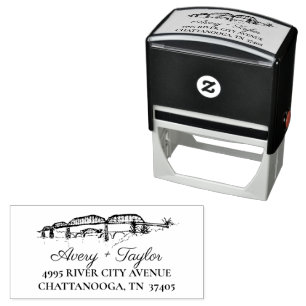 Chattanooga Toile Black and White Self-inking Stamp