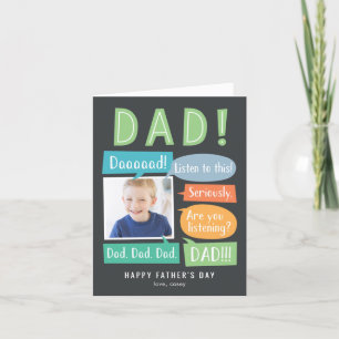 Chatterbox Custom Photo Father's Day Card