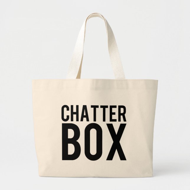 Chatterbox Large Tote Bag (Front)
