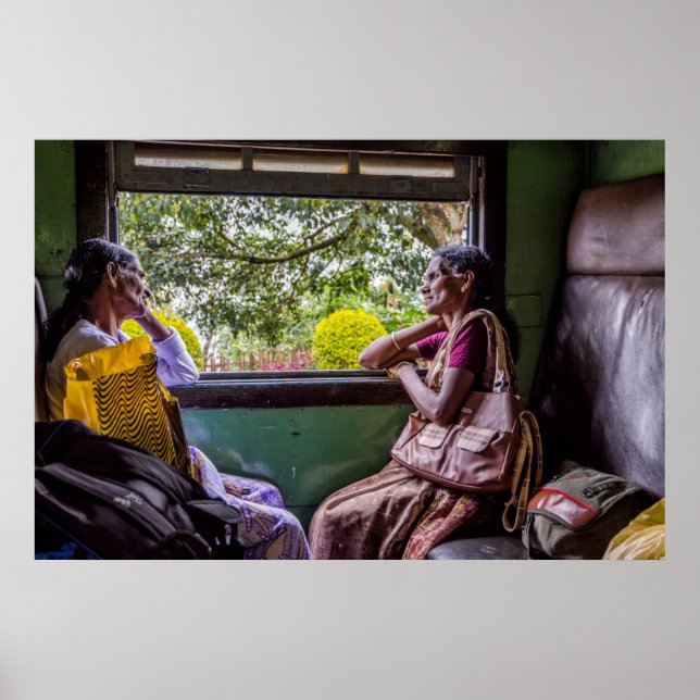 Chatting on the train poster (Front)