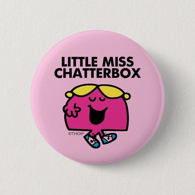Chatting With Little Miss Chatterbox 6 Cm Round Badge (Front)
