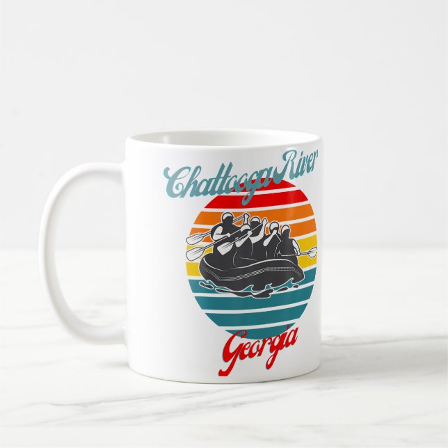 Chattooga River Georgia White Water Rafting Canoei Coffee Mug (Left)