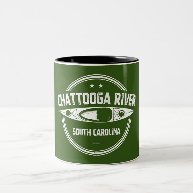 Chattooga River, South Carolina Two-Tone Coffee Mug (Center)