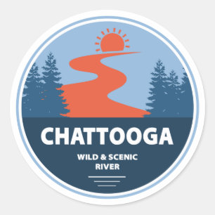 Chattooga Wild And Scenic River Classic Round Sticker
