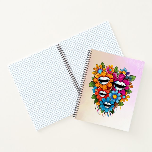 Chatty Blossoms Taza Notebook (Inside)