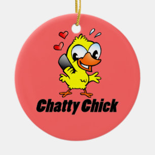 Chatty Chick Ceramic Tree Decoration