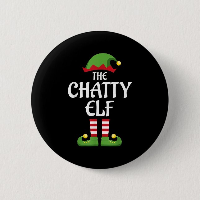 Chatty Elf Family Matching Group Christmas  6 Cm Round Badge (Front)