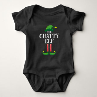 Chatty Elf Matching Family Group Christmas Party Baby Bodysuit