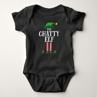 Chatty Elf Matching Family Group Christmas Party Baby Bodysuit