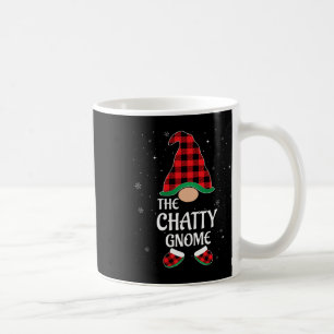 Chatty Gnome Buffalo Red Plaid Matching Christmas Coffee Mug