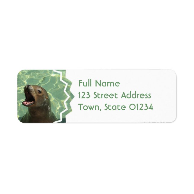 Chatty Sea Lion Return Address Mailing Label (Front)
