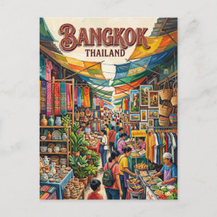 Chatuchak Weekend Market Bangkok Thailand Postcard