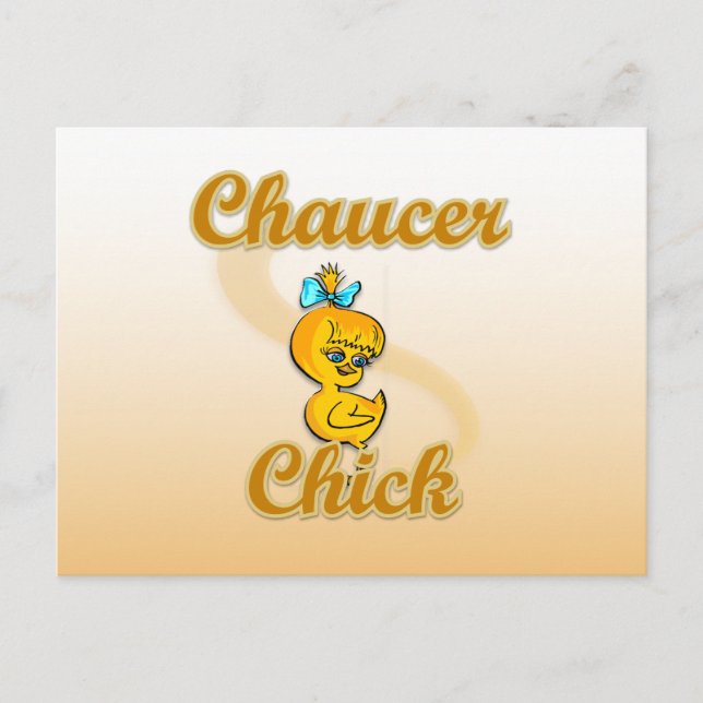 Chaucer Chick Postcard (Front)