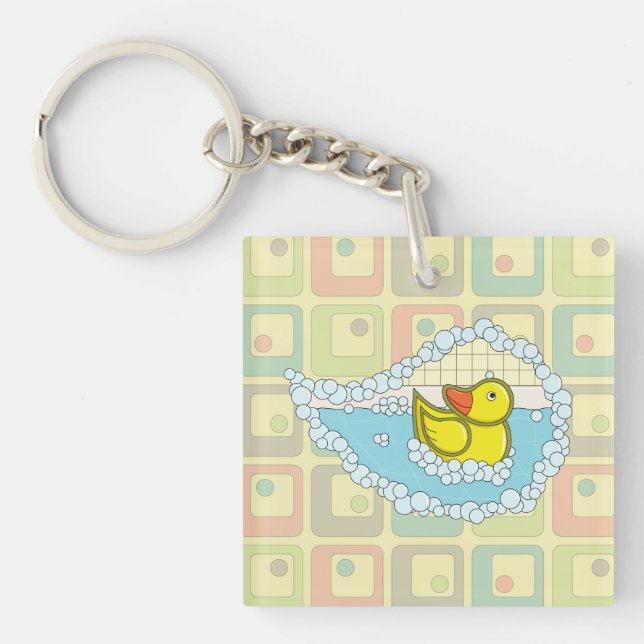 Chaucer the Rubber Duck Acrylic Keychain (Front)