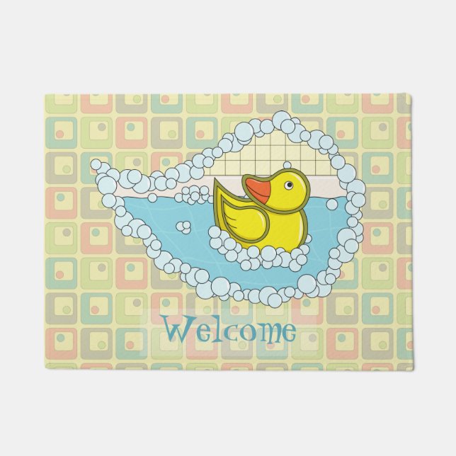 Chaucer the Rubber Duck Doormat (Front)