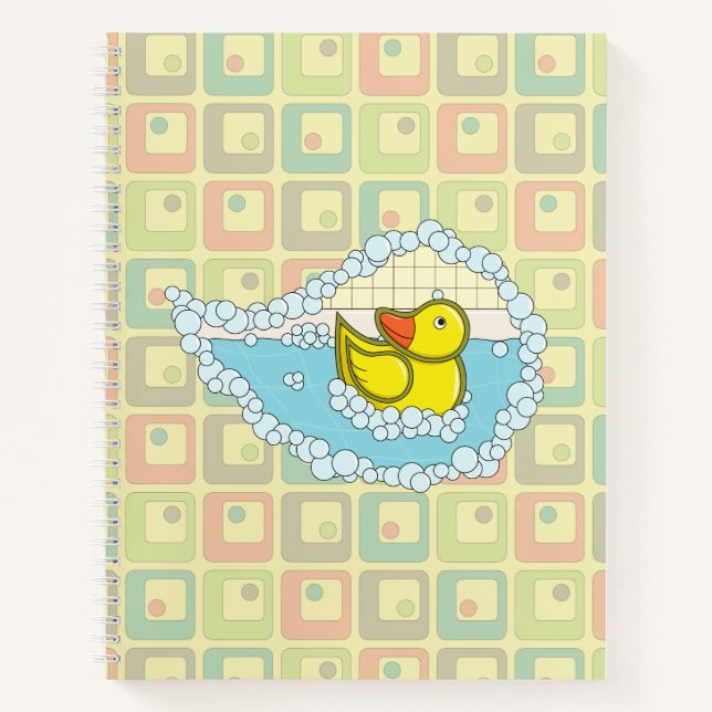 Chaucer the Rubber Duck Spiral Notebook (Front)