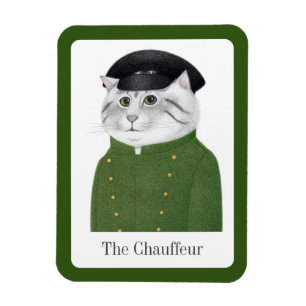 CHAUFFEUR CAT 3x4 Flexible Magnet + Text