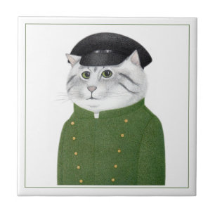 CHAUFFEUR CAT 4.25" Square Ceramic Tile