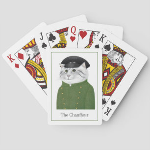 CHAUFFEUR CAT Playing Cards + Text