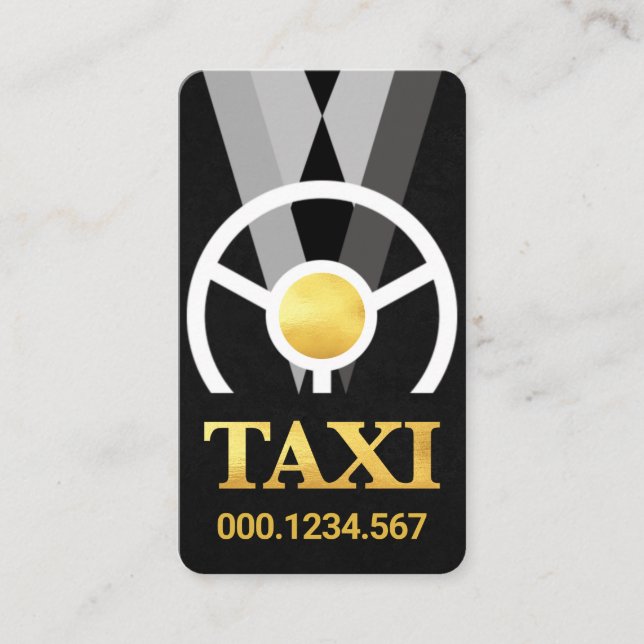 Chauffeur Driver Taxi Service Business Card (Front)