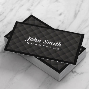 Chauffeur Elegant Dark Diamond Quilt Business Card
