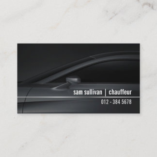 Chauffeur LimoService CarProfile Chrome Automotive Business Card