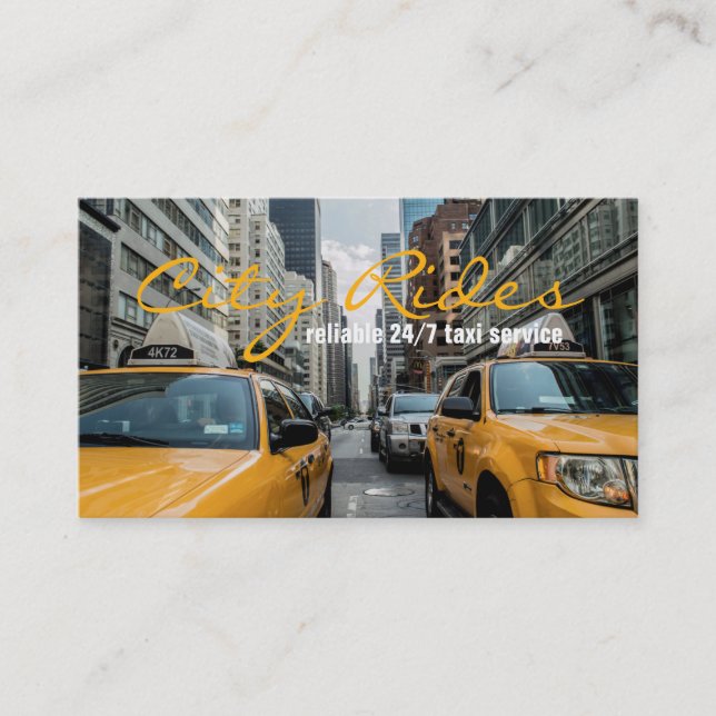 Chauffeur Taxi Cab Driver Transportation Business Business Card (Front)