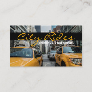 Chauffeur Taxi Cab Driver Transportation Business Card