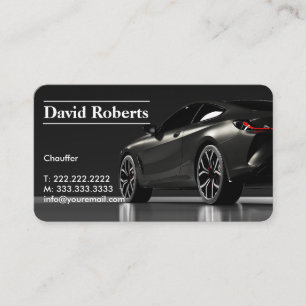 Chauffeur Taxi Driver Professional Dark  Business Card