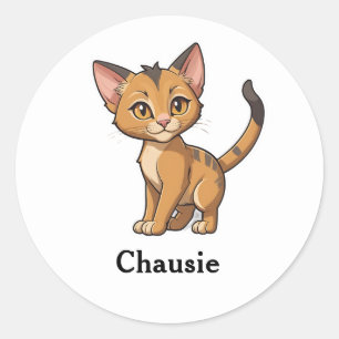 Chausie Classic Round Sticker
