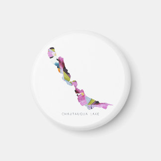 Chautauqua Lake Minimalist Silhouette Map Magnet