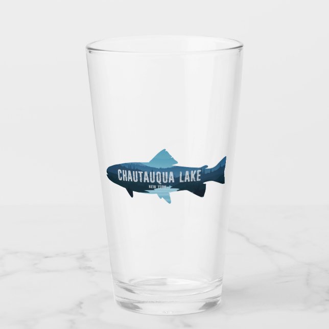Chautauqua Lake New York Fish Glass (Front)