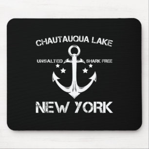 Chautauqua Lake New York Funny Fishing Camping Sum Mouse Pad