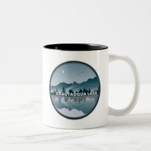 Chautauqua Lake New York Reflection Two-Tone Coffee Mug