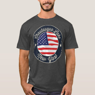 Chautauqua Lake - Patriotic New York Souvenir T-Sh T-Shirt