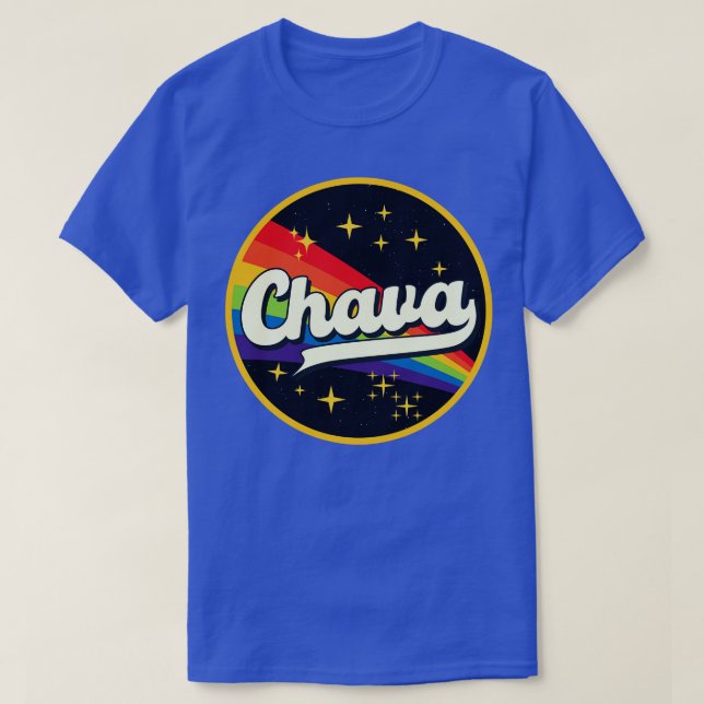 Chava Rainbow In Space Vintage Style T-Shirt (Design Front)