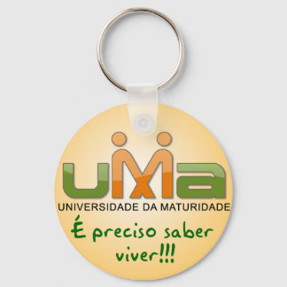 Chaveiro UMA É preciso sabre viver Amarelo Key Ring