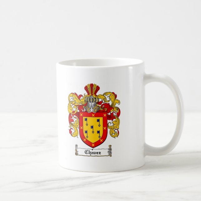 CHAVEZ FAMILY CREST -  CHAVEZ COAT OF ARMS COFFEE MUG (Right)