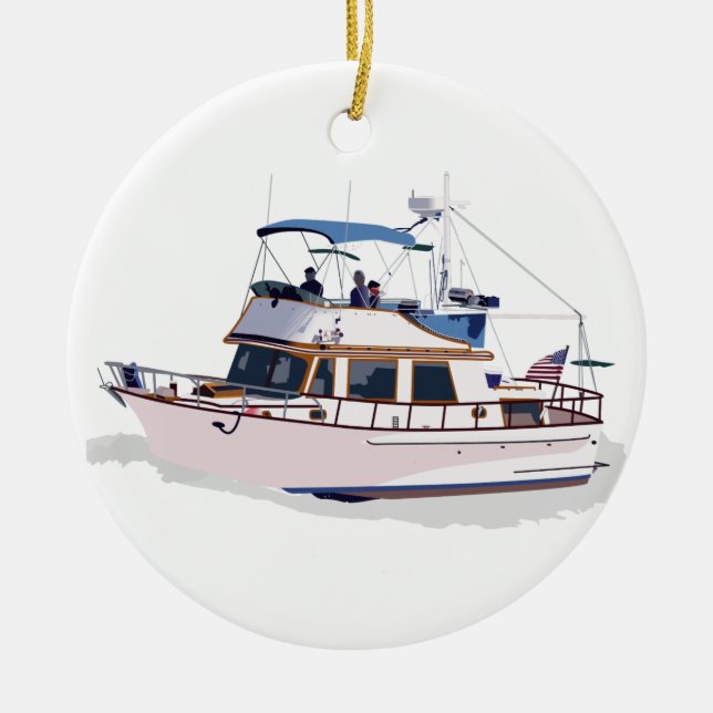 CHB DIESEL TRAWLER CERAMIC ORNAMENT (Front)