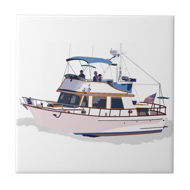CHB DIESEL TRAWLER CERAMIC TILE (Front)