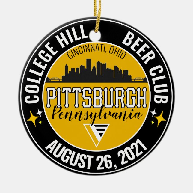 CHBC Pittsburgh Ceramic Ornament (Front)